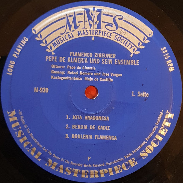 Pepe De Almeria Et Son Ensemble – Flamenco (7'' EP)