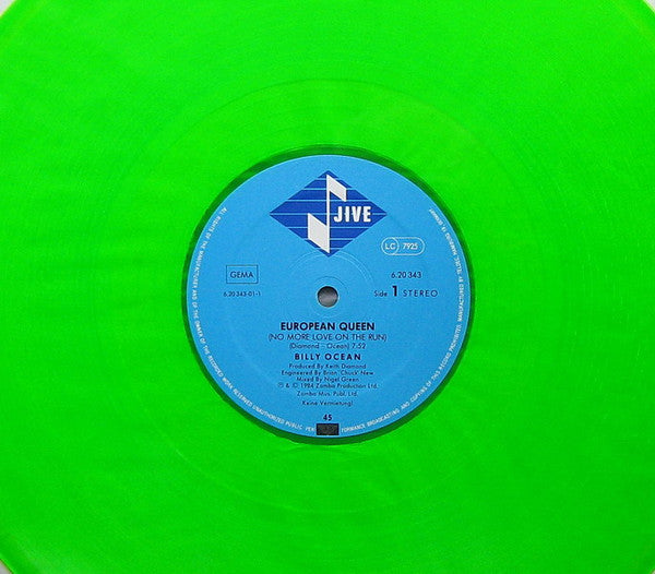 Billy Ocean – European Queen (No More Love On The Run) (Translucent Green Vinyl 12'')