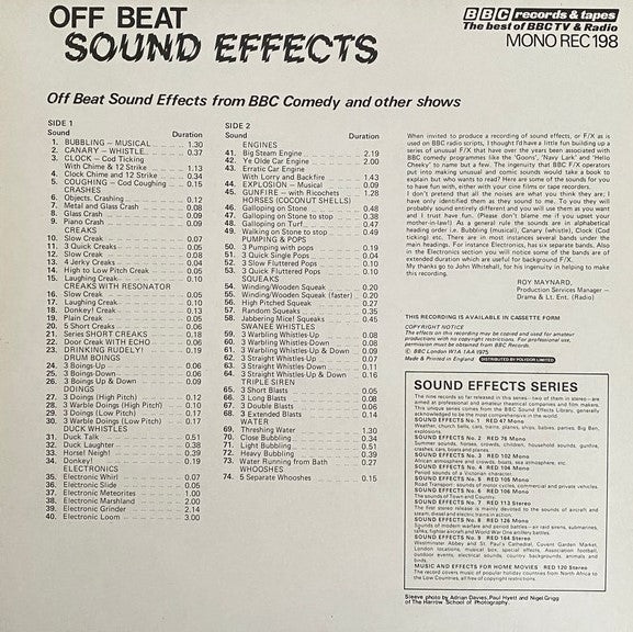 No Artist – Off Beat Sound Effects (LP)
