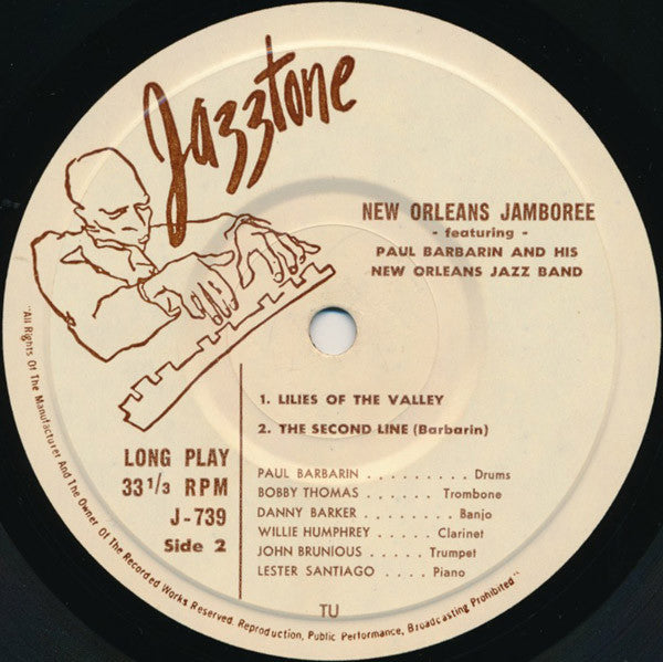 Paul Barbarin And His New Orleans Jazz Band – New Orleans Jamboree (7'' EP)