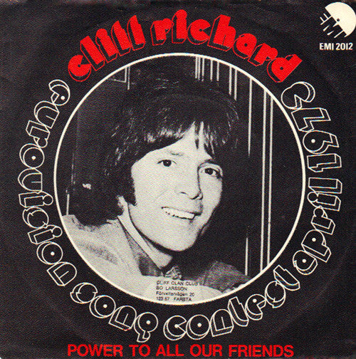 Cliff Richard – Power To All Our Friends (7'')