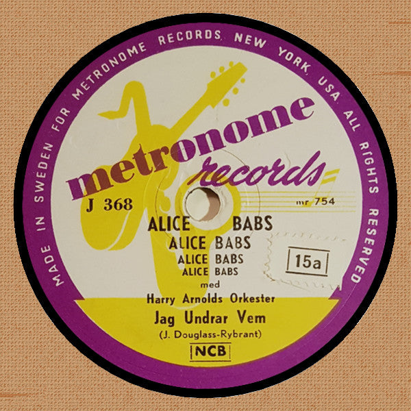 Alice Babs – Jag Undrar Vem (Shellac 10'')