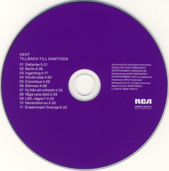 Kent – Tillbaka Till Samtiden (CD - Photo Book Edition)