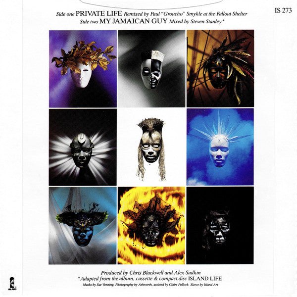 Grace Jones – Private Life, My Jamaican Guy (7'')