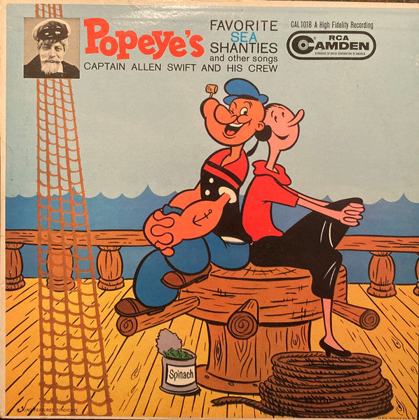 Captain Allen Swift With Bill Simon And The Crew – Popeye's Favorite Sea Shanties And Other Songs (LP)
