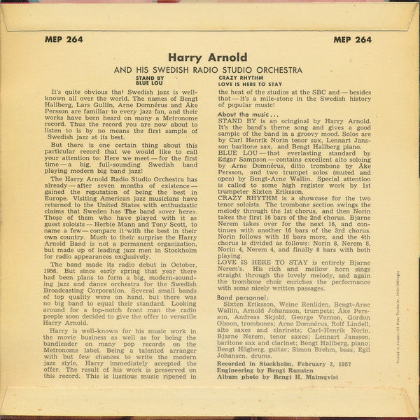 Harry Arnold & His Swedish Radio Studio Orchestra – This Is Harry (7'' EP)