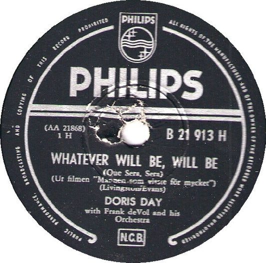 Doris Day – Whatever Will Be, Will Be (Que Sera, Sera) (Shellac 10'')