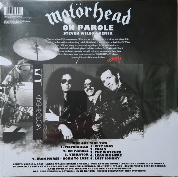 Motörhead – On Parole (Steven Wilson Remix) (Black & White Marbled Vinyl LP)