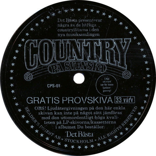 Unknown Artist – Country På Svenska (Flexi 7'')