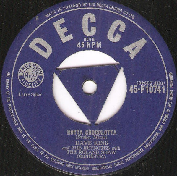 Dave King & The Keynotes With The Roland Shaw Orchestra – The Birds And The Bees (7'')