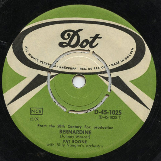 Pat Boone – Bernardine (7'')