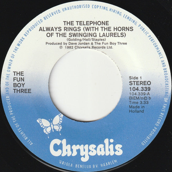 Fun Boy Three – The Telephone Always Rings (7'')