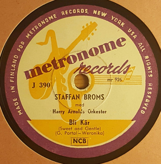 Staffan Broms - Bli Kär (10'' Shellac)